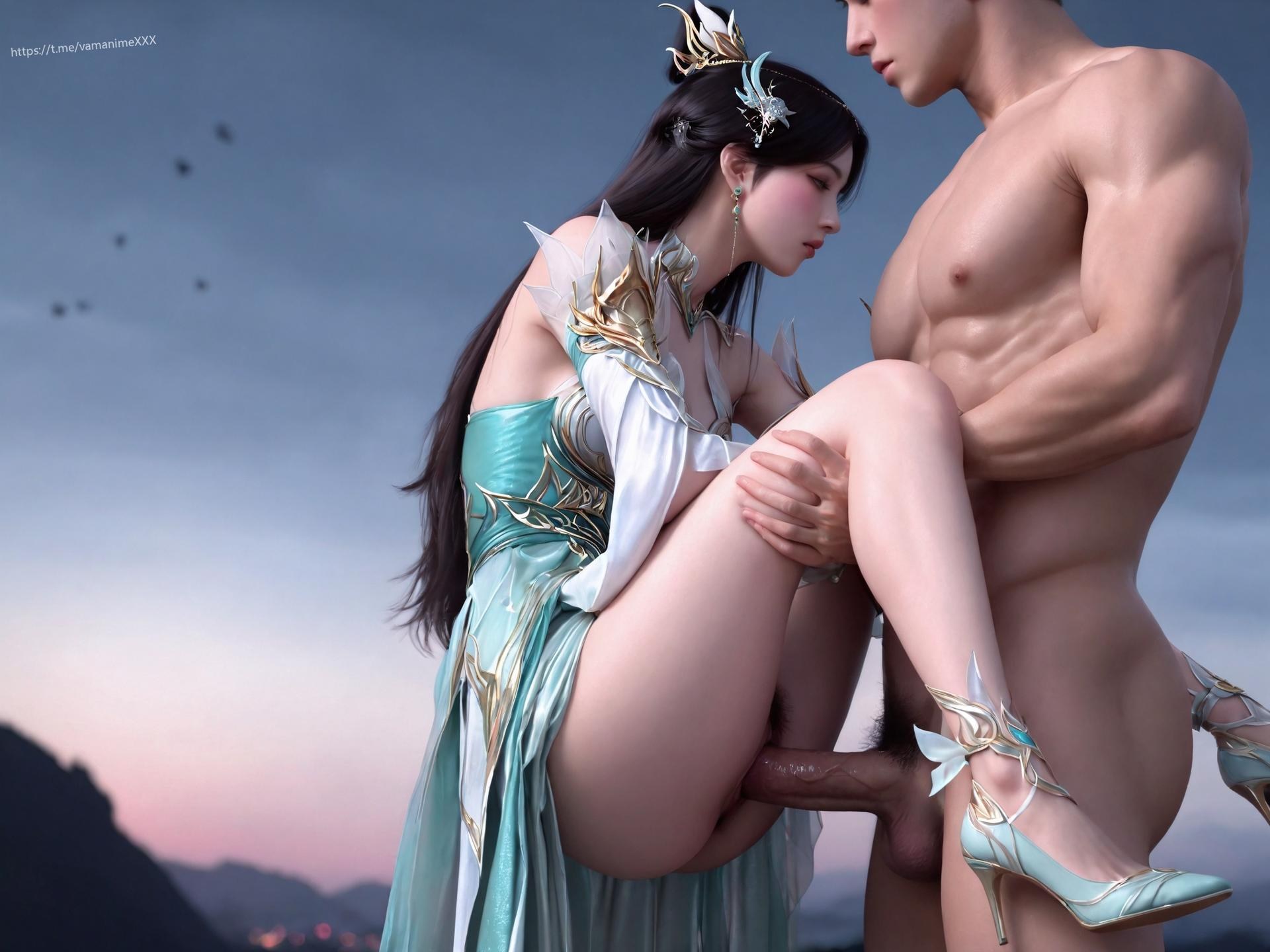 AI Porn - 斗破苍穹 熏儿：青白战甲山崖露穴图集 220P