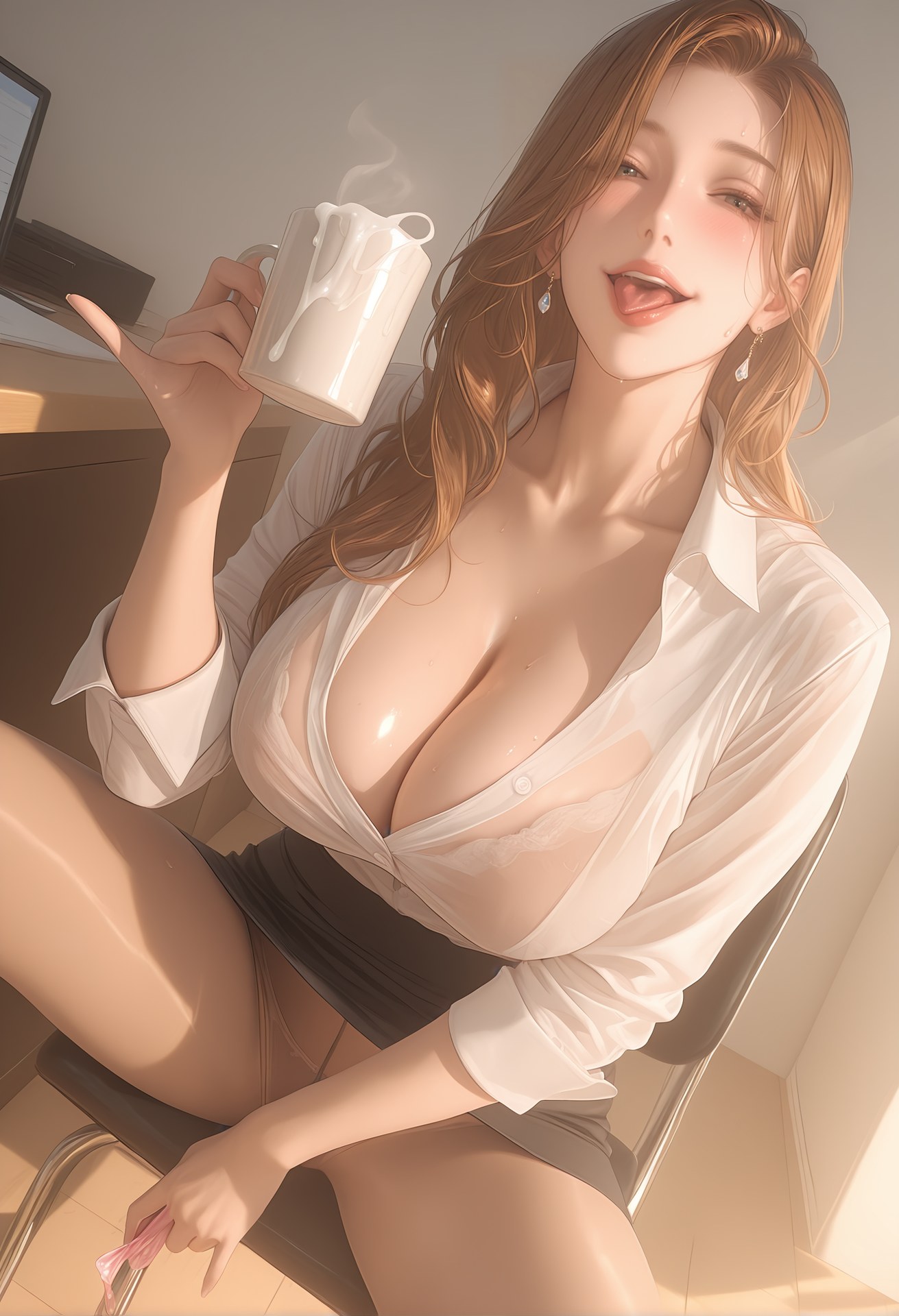 AI Porn - 少爺的秘書：白襯衫OL制服辦公室圖集 149P
